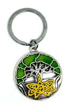 Tree of Life Keyring Enamelled Keychain Gift Yggdrasil Celtic Knot Keyri... - £4.18 GBP