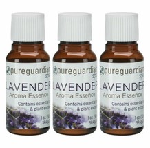 NEW 3-Pack PureGuardian Spa LAVENDER Aroma Essence 1 oz. (30ml) Essential Oils - £7.78 GBP