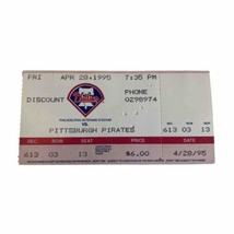 April 28, 1995 Pittsburgh Pirates @ Philadelphia Phillies Home Opener Phillies W - $12.00