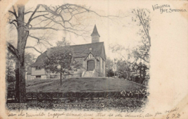 Hot Springs Virginia~Sacred Heart CHURCH~1904 A Wittemann Photo Postcard - £18.02 GBP