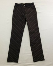 M.U. Sport All Over Print Flat Front Pants Women&#39;s Size 55 Brown Tapered... - $7.92