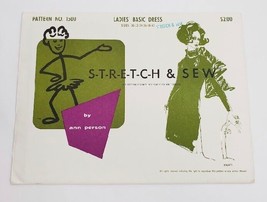 Vintage Stretch &amp; Sew Ladies Basic Dress Ann Person Pattern No 1500 Uncu... - $17.77