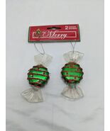 Christmas House Red Green Candy Ornaments 3 1/2&quot; - $8.66