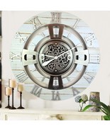 ENGLAND LINE WALL CLOCK ROUND 24 INCH DESERT BEIGE - $169.99
