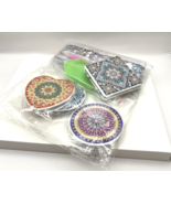 5D Diamond Painting Compact Mirror Kit Set of 4 NEW - $18.99