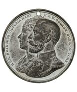 1893 Grande-Bretagne Prince George Et Princesse Mary Mariage Médaillon - $866.02 MXN