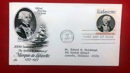 ZAYIX - 1977 US 1716 Art Craft FDC American Revolution - ships - Lafayette - $2.49