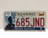 Oklahoma License Plate Native America Archer - Expired 2013 -  685JND Mayes - $7.87