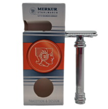 Merkur Heavy Duty Long Barber Pole Safety Razor, Chrome  - £41.93 GBP
