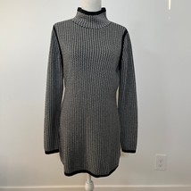 Title Nine Barra Merino Wool Tunic Sweater Dress Herringbone Medium - £42.53 GBP