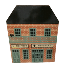 1987 Cats Meow Series V Dentist Physician Building Wood Shelf Sitter Red Brick  - £6.12 GBP