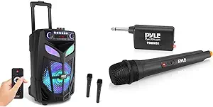 Pyle Portable Bluetooth PA Speaker System with Wireless Microphones - £217.12 GBP