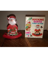 Vintage Yuletide Wind-Up Funny Action Rocking Santa-Hong Kong-IOB - $14.87 CAD