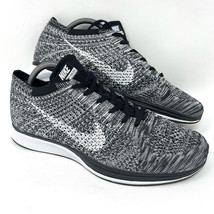 Nike Men’s Flyknit Racer Running Shoe Sz 8.5 Oreo Black White 526628-012... - $69.25