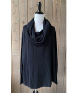 Joie M Sweater Pullover Cowl Neck Wool Blend Black Medium Women's - $34.95