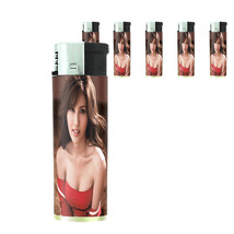 Thai Pin Up Girl D1 Lighters Set of 5 Electronic Refillable Butane  - $15.79