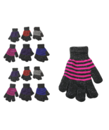 Wholesale Lot of 12 Pair Ladies Warm Winter Knit Gloves Glitter Assorted... - $16.82