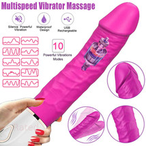 10 Frequency G Spot Vibrator Dildo Rabbit Rechargeable Sex Toy Massager ... - £13.89 GBP