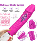 10 Frequency G Spot Vibrator Dildo Rabbit Rechargeable Sex Toy Massager ... - £14.05 GBP