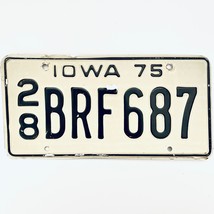 1975 United States Iowa Delaware County Passenger License Plate 28 BRF687 - £13.23 GBP