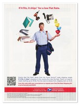 U.S. Postal Service Flat Rate Juggling Mailman 2011 Full-Page Print Magazine Ad - £7.77 GBP