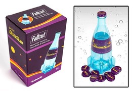 Fallout Nuka Cola Quantum Teal Glass Rocket Bottle + 10 Bottle Caps Figure - $199.99