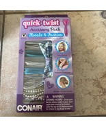 2015 Conair Quick Twist Hair Accessory Pack Florals &amp; Fashion Kids Blue ... - $112.71 MXN