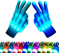 LED Gloves 12 Colors Girls Boys Toys Age 3 8 Years Old Light Up Gloves for Kids  - £19.32 GBP