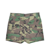 Vintage Camo Shorts Womens 18 36 Front Cargo Pockets Woodland Camouflage Army - £18.91 GBP