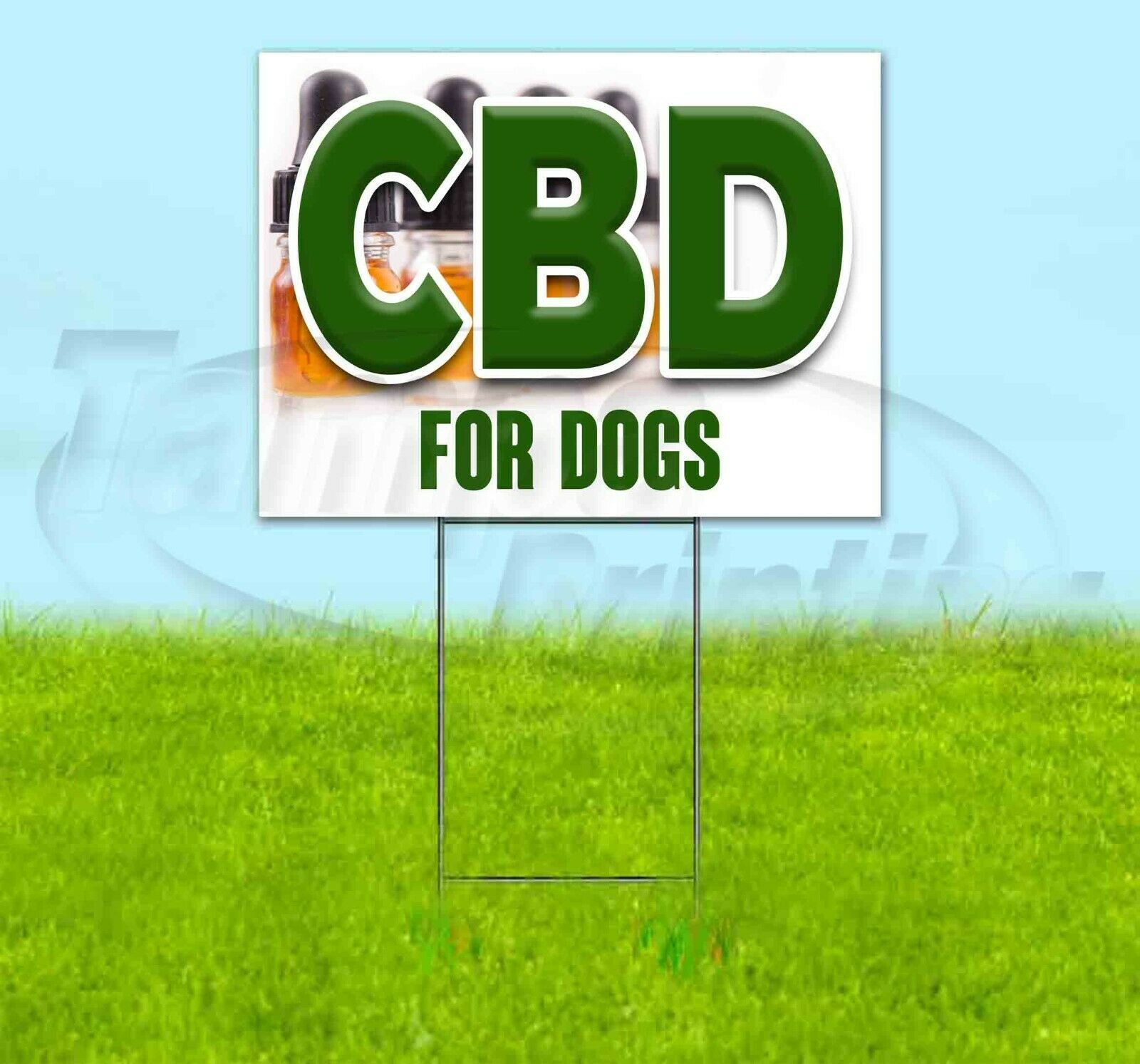 Primary image for CBD FOR DOGS 18x24 Yard Sign Corrugated Plastic Bandit Lawn USA