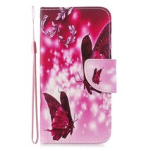 Anymob iPhone Case Butterfly Design Wallet Filp Leather Touch Cover With Card  - £21.45 GBP