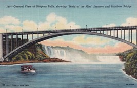 Maid of the Mist Steamer Rainbow Bridge Niagara New York NY Postcard C46 - £2.29 GBP