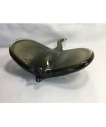 Smokey Gray Art Glass Manta Ray Stingray Figure 7&quot; x 6&quot; Paperweight Mari... - €11,28 EUR