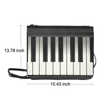 Piano Nylon Slim Clutch Bag 10.43&quot;(L) x 13.78&quot; (H) - £18.87 GBP