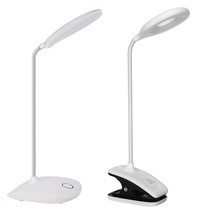 Led Desk Lamp Battery Book Light Chargeable Reading Light, Flexible Arm, Dimming - £43.91 GBP