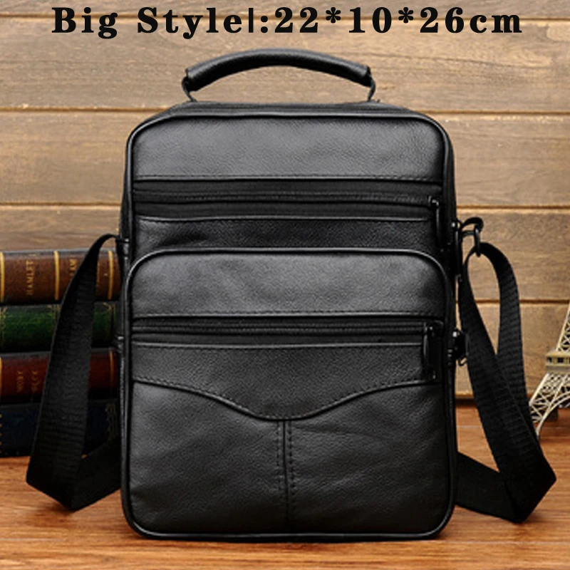Men&#39;s Bag Genuine Leather Men Messenger Bag Vintage Male Handbag Crossbo... - $49.14