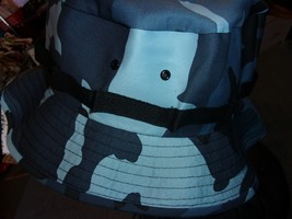 HAT SUN HOT WEATHER TROPICAL VENTED JUNGLE BOONIE MILITARY CAMO BLUE SKY... - $20.65
