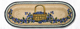 Earth Rugs OP-312 Blueberry Basket Oval Patch Runner 13&quot; x 36&quot; - £35.03 GBP