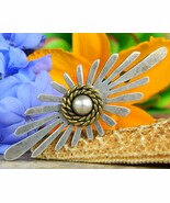 Vintage Taxco Mexico Sterling Silver Dome Modernist Brooch Pin TS 91 - €65,08 EUR