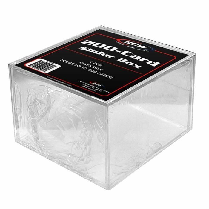 x1 - BCW 200 ct. SLIDER BOX -  Holds 200 Cards - $9.68
