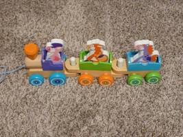 First Play Wooden Rocking Farm Animals Pull Train from Melissa and Doug #4608 - $9.90