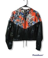 Nike Hyper Femme Cropped Track Jacket Women’s Small Black Floral Full Zi... - $24.99