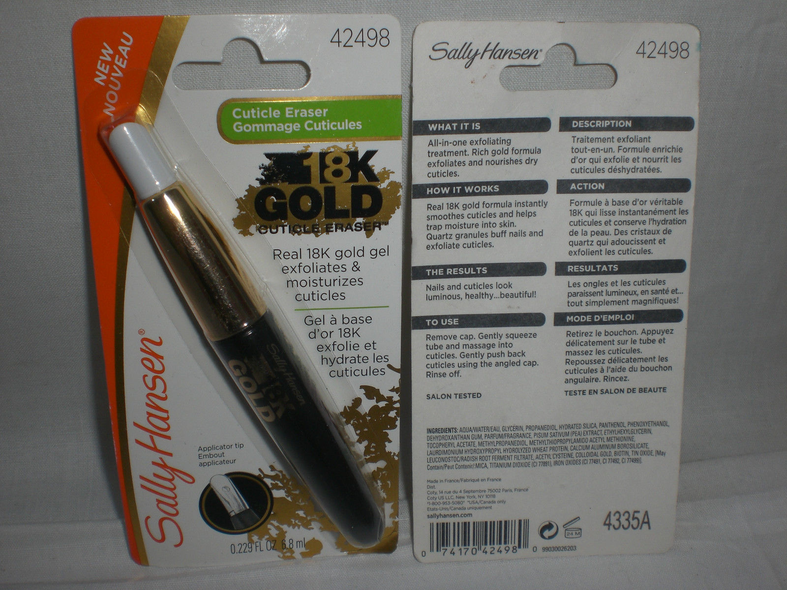 Sally Hansen 42498 18K Gold Nail Cuticle Eraser Exfoliating Moisturizing 6 Pack - $12.16