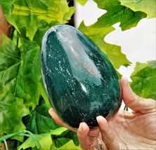 Large 150MM Natural Green Bloodstone Crystal Healing Gemstone Energy Sto... - $169.76