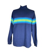 Vtg 90s GAP Striped Streetwear Long Sleeve Pullover Turtleneck Shirt Men... - $636.51 MXN