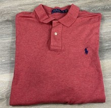 Ralph Lauren Mens Shirt XL Red Polo Long Sleeve Soft Touch Cotton Preppy - $16.69