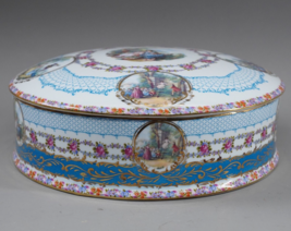 XL  Porcelain Trinket Jewelry Box Lidded Sweets Dish Limoges France Hand... - £232.51 GBP