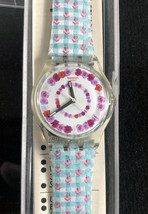 Swatch Watch Roses4u 2015 Valentines Leather Band Battery &amp; Case Included GZ291 - £618.75 GBP