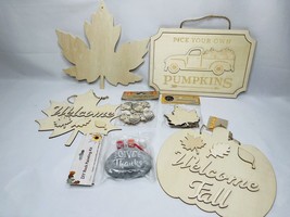 Thanksgiving Harvest Wooden Slices DIY Arts &amp; Crafts Kit Blank Cutouts - $18.92