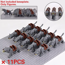 11pcs H001 Medieval Military Sets Cavalry Figures Horse Animals Building... - £21.49 GBP